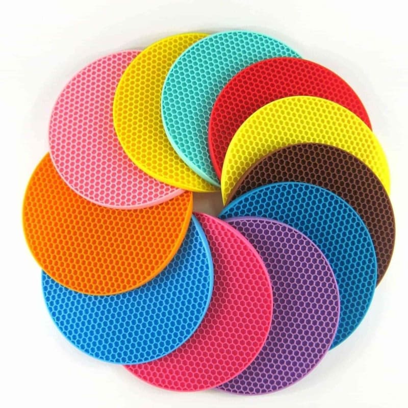 Round Silicone Non-slip Heat Resistant / Insulation Mat Coaster