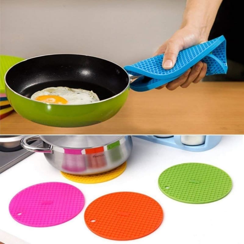 Round Silicone Non-slip Heat Resistant / Insulation Mat Coaster