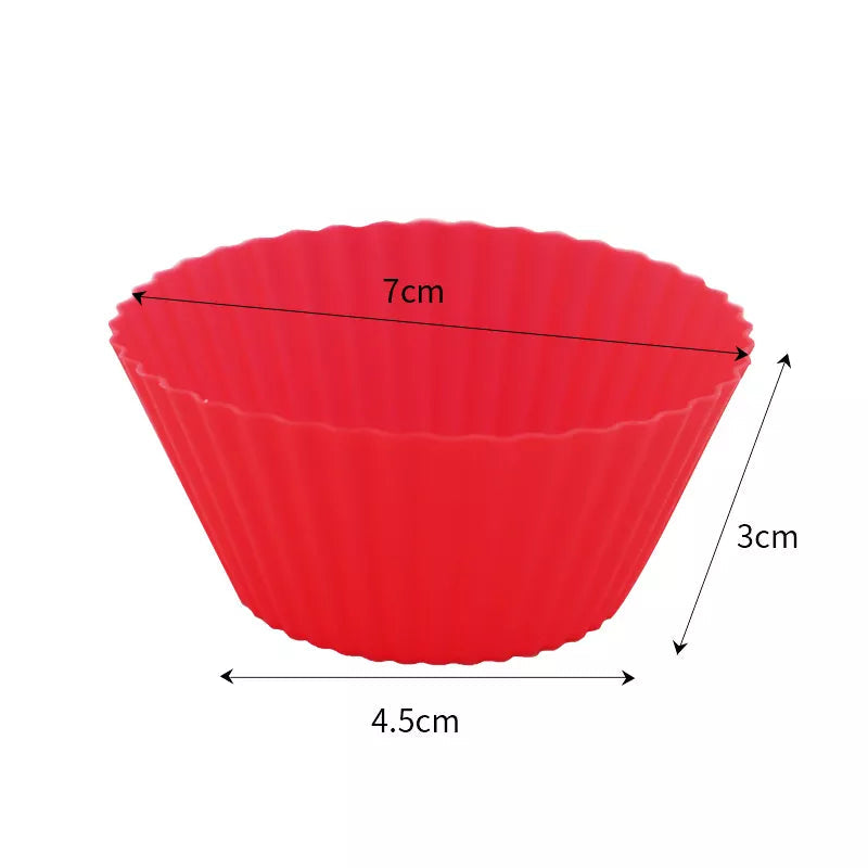 4 Pieces Silicone cupcake moulds - Non-stick and BPA Free