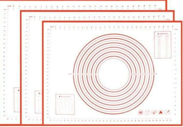 Silicone Baking Mat - Non-Stick Non-Skid Pastry Mat with Measurements