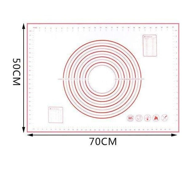 Silicone Baking Mat - Non-Stick Non-Skid Pastry Mat with 