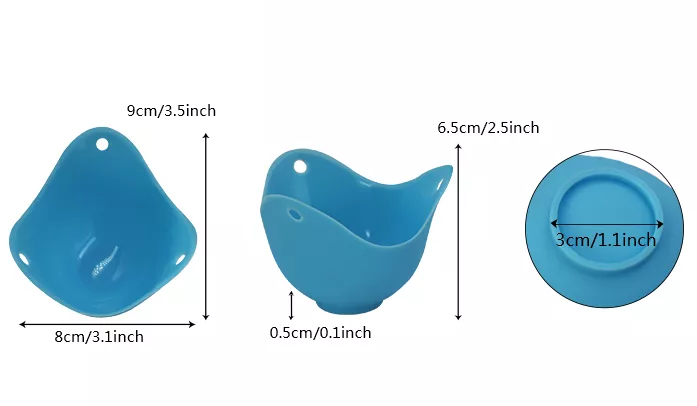 Silicone egg poacher with flat bottom - BPA Free