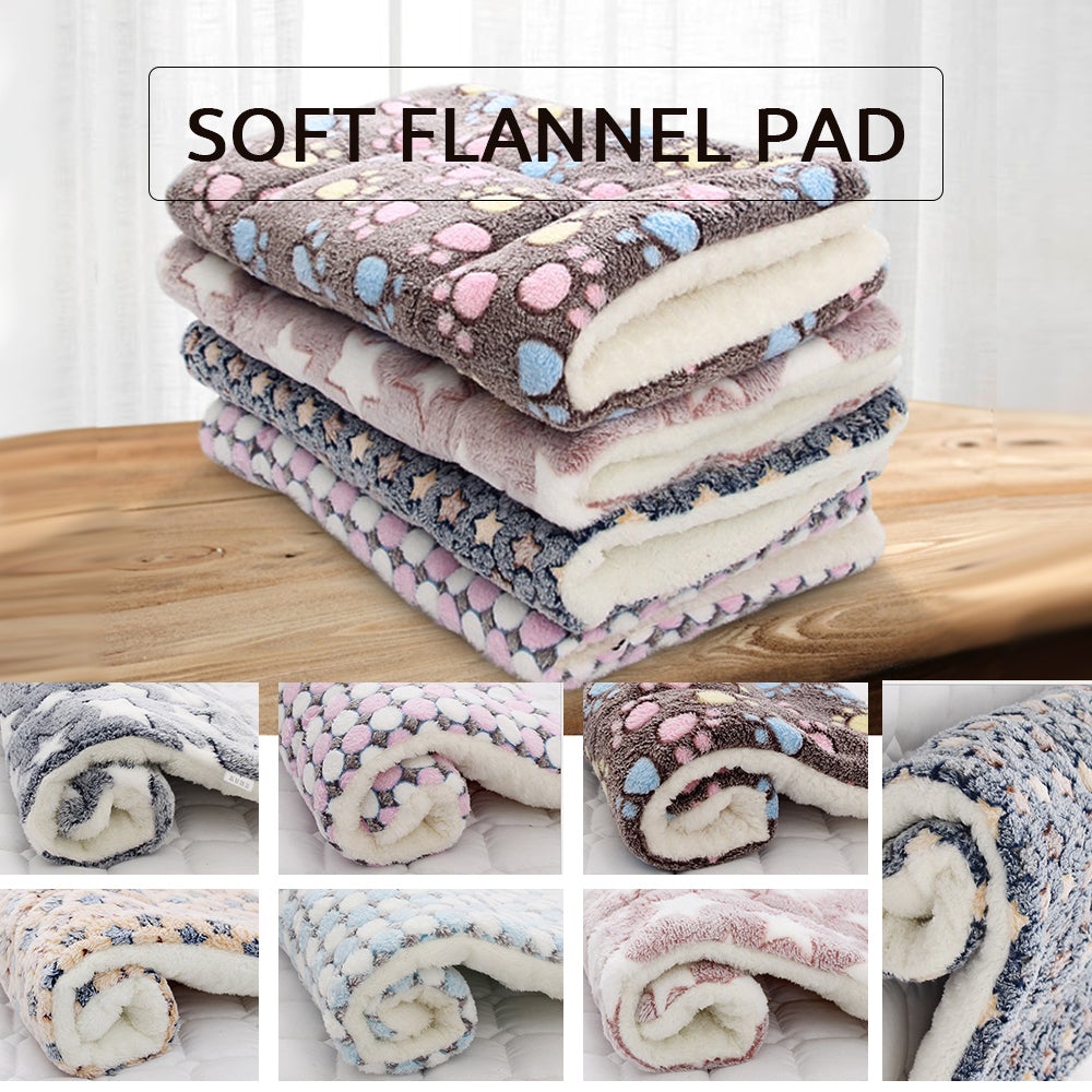 Thick and Soft Smooth Flannel Pet Blanket Mat