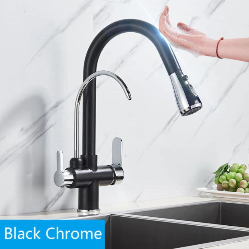 Pull Out Kitchen Faucets With Water Filter with Touch Sensor